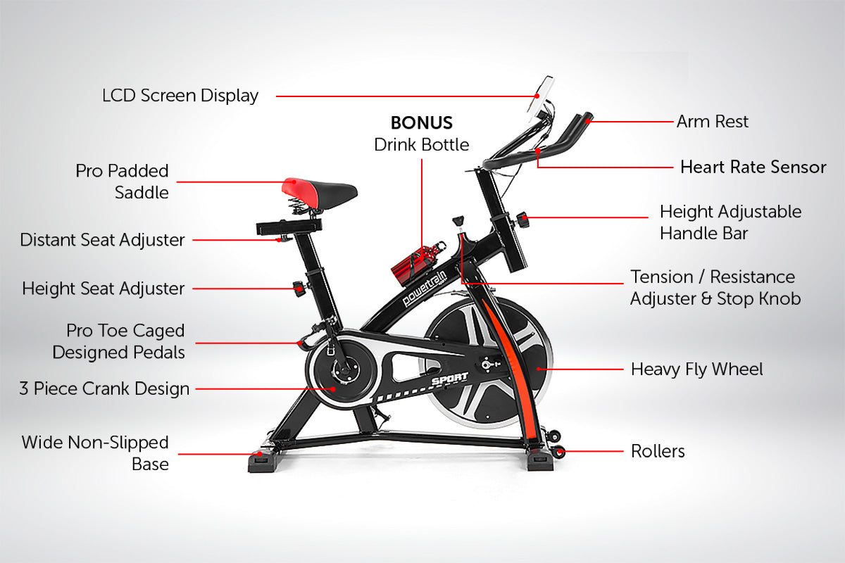 Spinning Bike Heimtrainer – Profi Flywheel Fahrrad für Zuhause – Bild 2