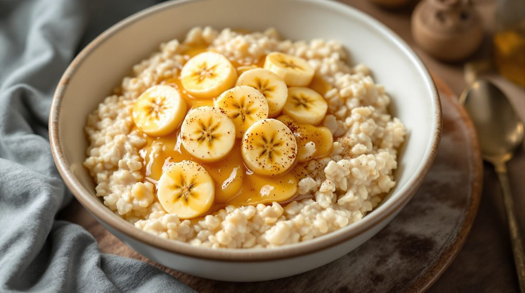 Bananen-Haferflocken-Frühstück