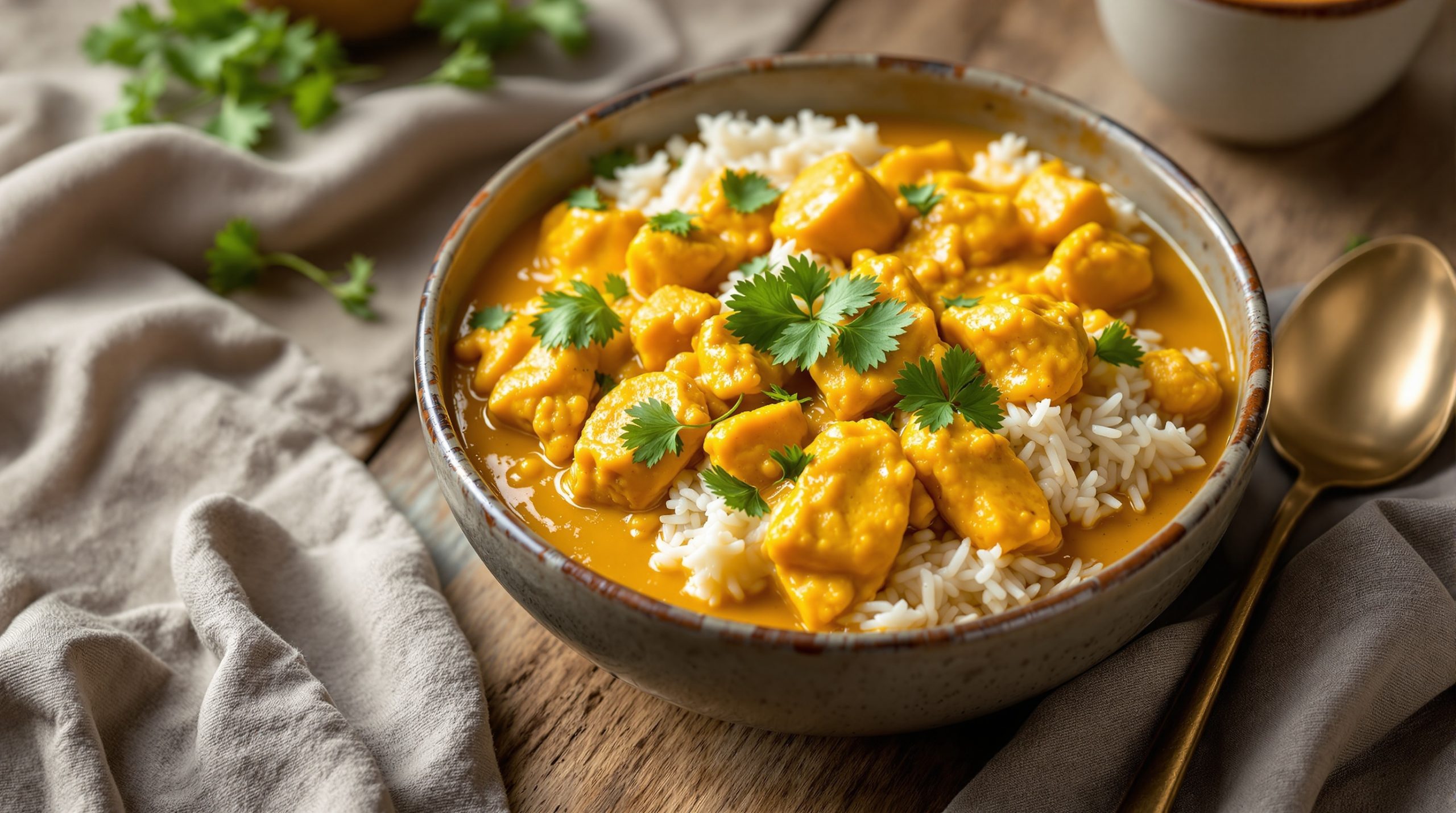 Hähnchen-Curry mit Reis