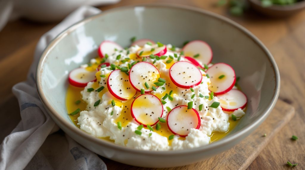 Hüttenkäse mit Radieschen