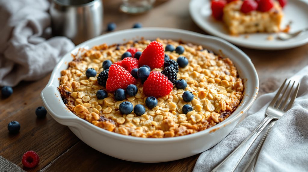 Ofenporridge mit Beeren