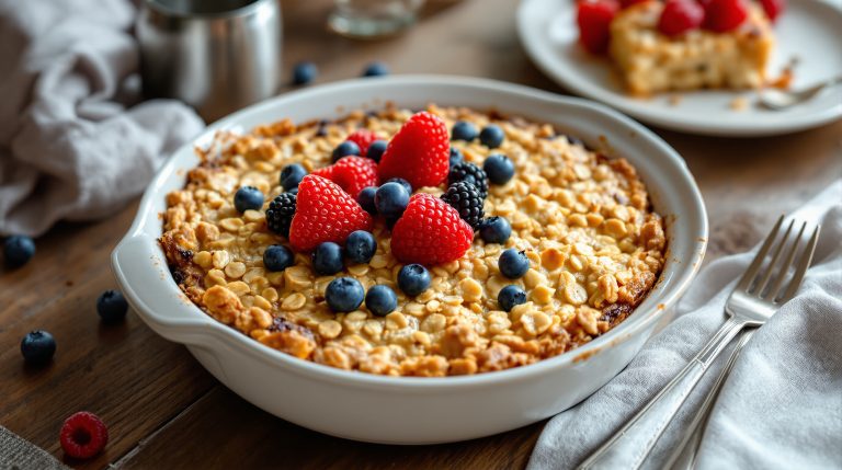 Ofenporridge mit Beeren