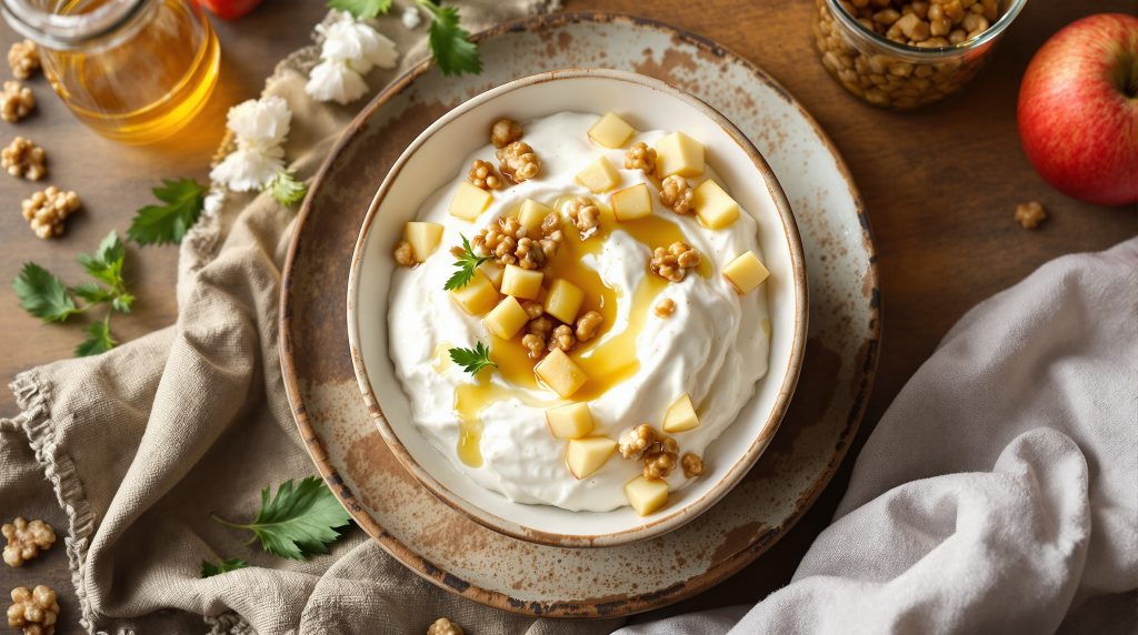 Skyr mit Apfel und Nüssen