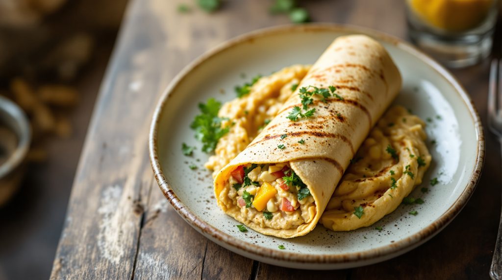 Hummus-Wrap mit Rohkost