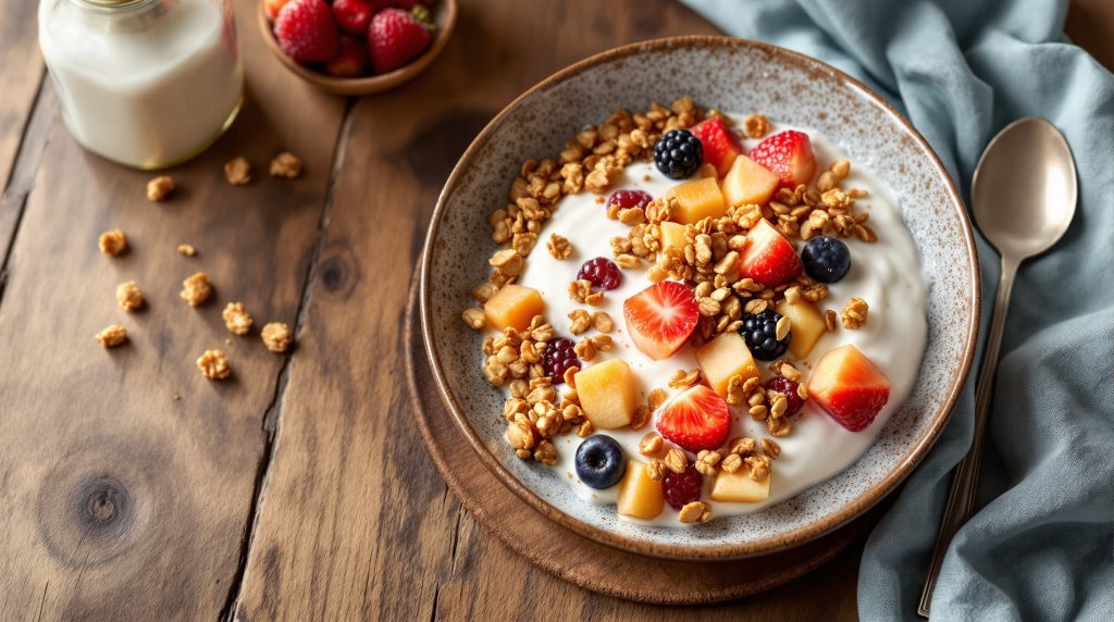 Joghurt-Bowl mit Granola und Obst