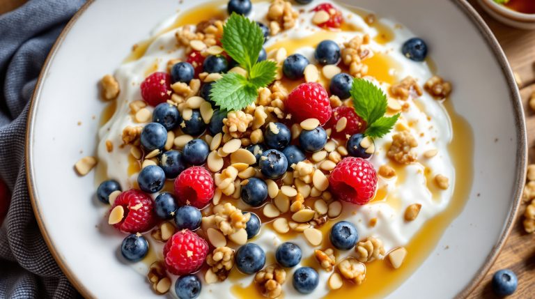 10-Minuten-Skyr-Bowl mit Beeren und Nüssen
