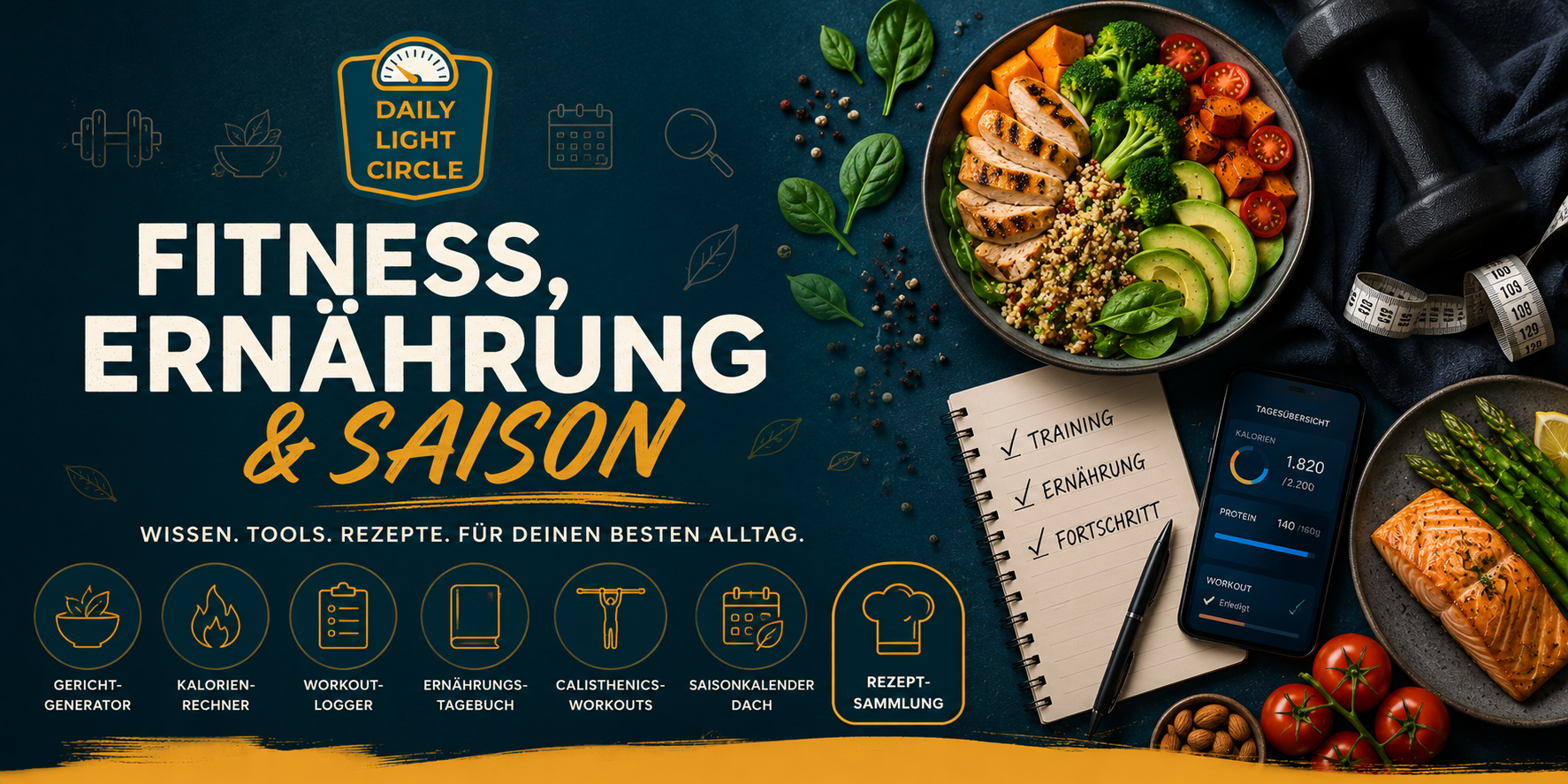 Fitness, Ernährung und Saison – Blog von Daily Light Circle