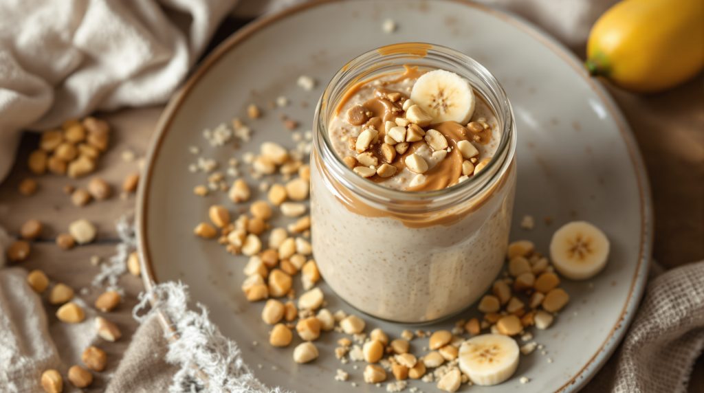 Erdnussbutter-Overnight-Oats