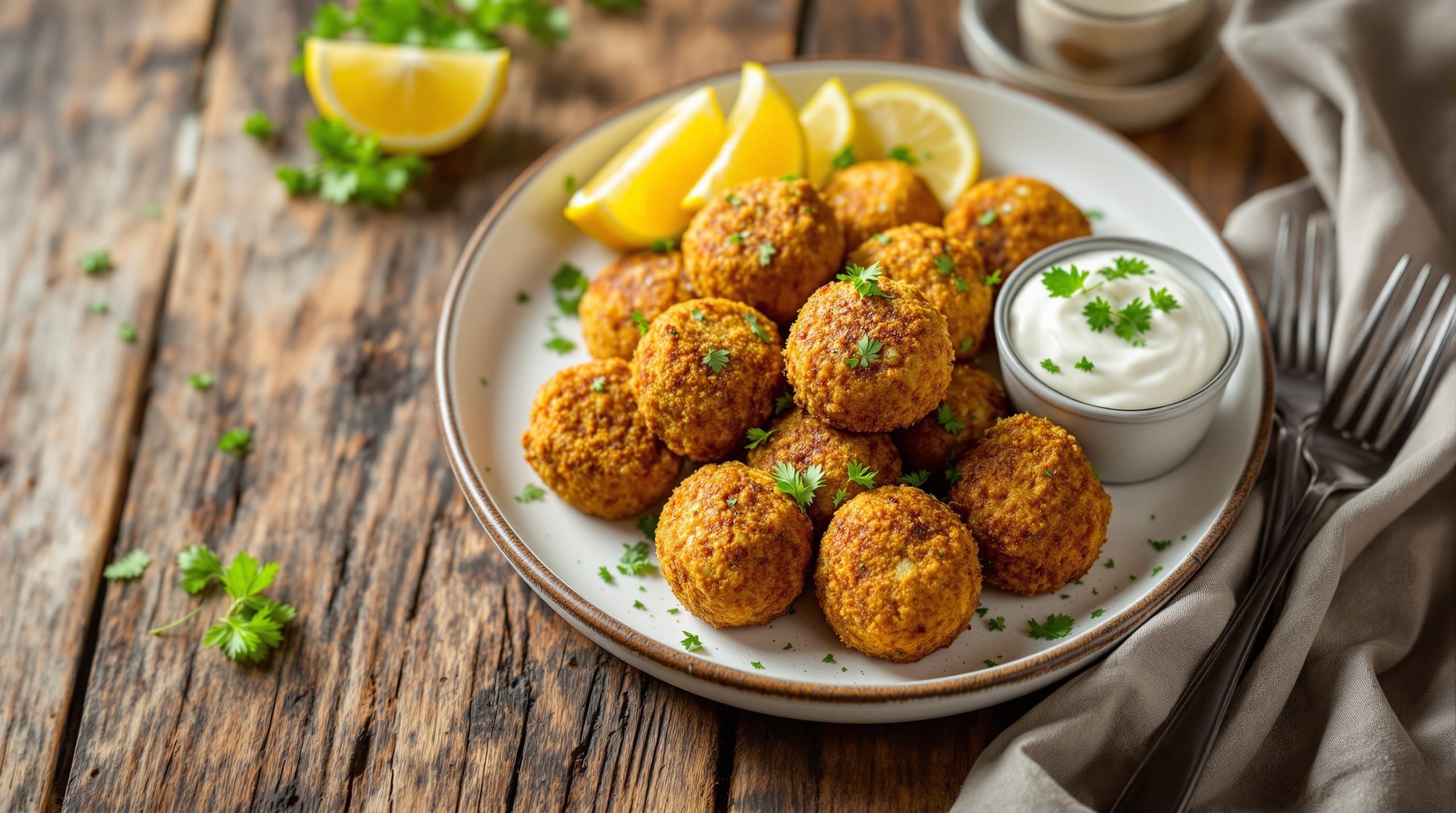 Falafel mit Joghurt-Dip