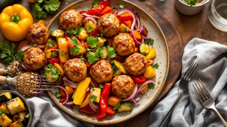 Frikadellen mit Ofengemüse