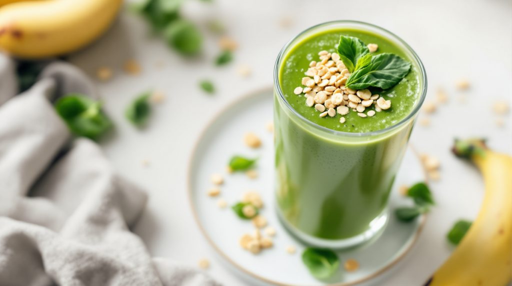 Grüner Haferflocken-Smoothie