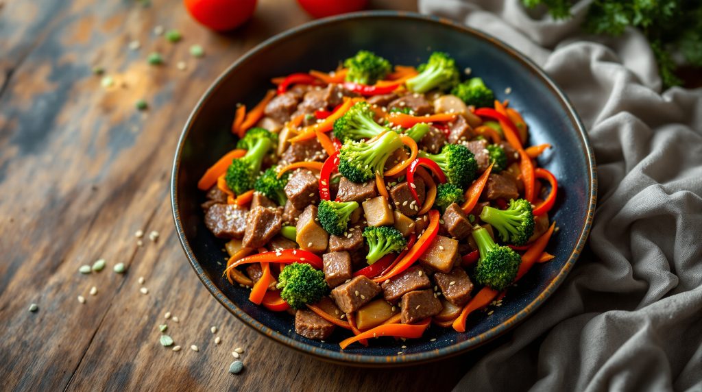 Rindfleisch-Gemüse-Pfanne