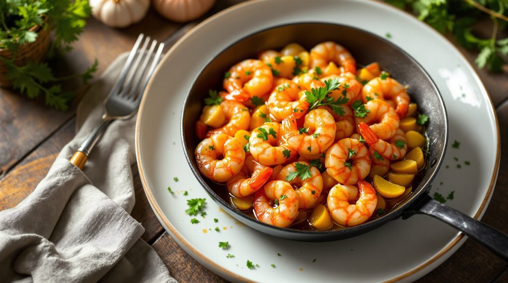 10-Minuten-Garnelen-Pfanne mit Knoblauch