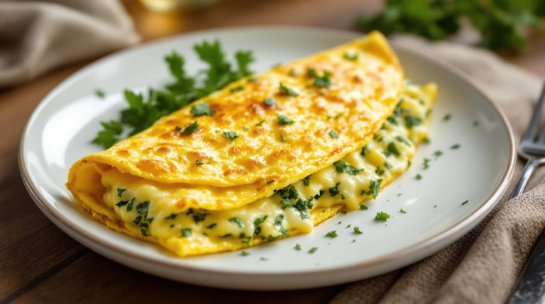 10-Minuten-Omelett mit Käse und Kräutern