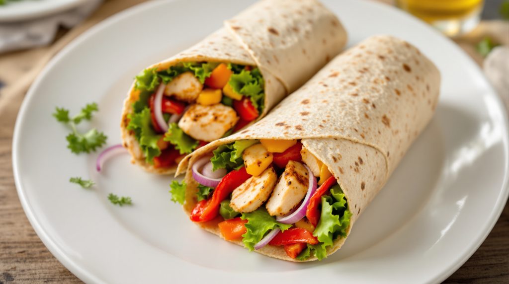 10-Minuten-Wrap mit Hähnchen und Gemüse