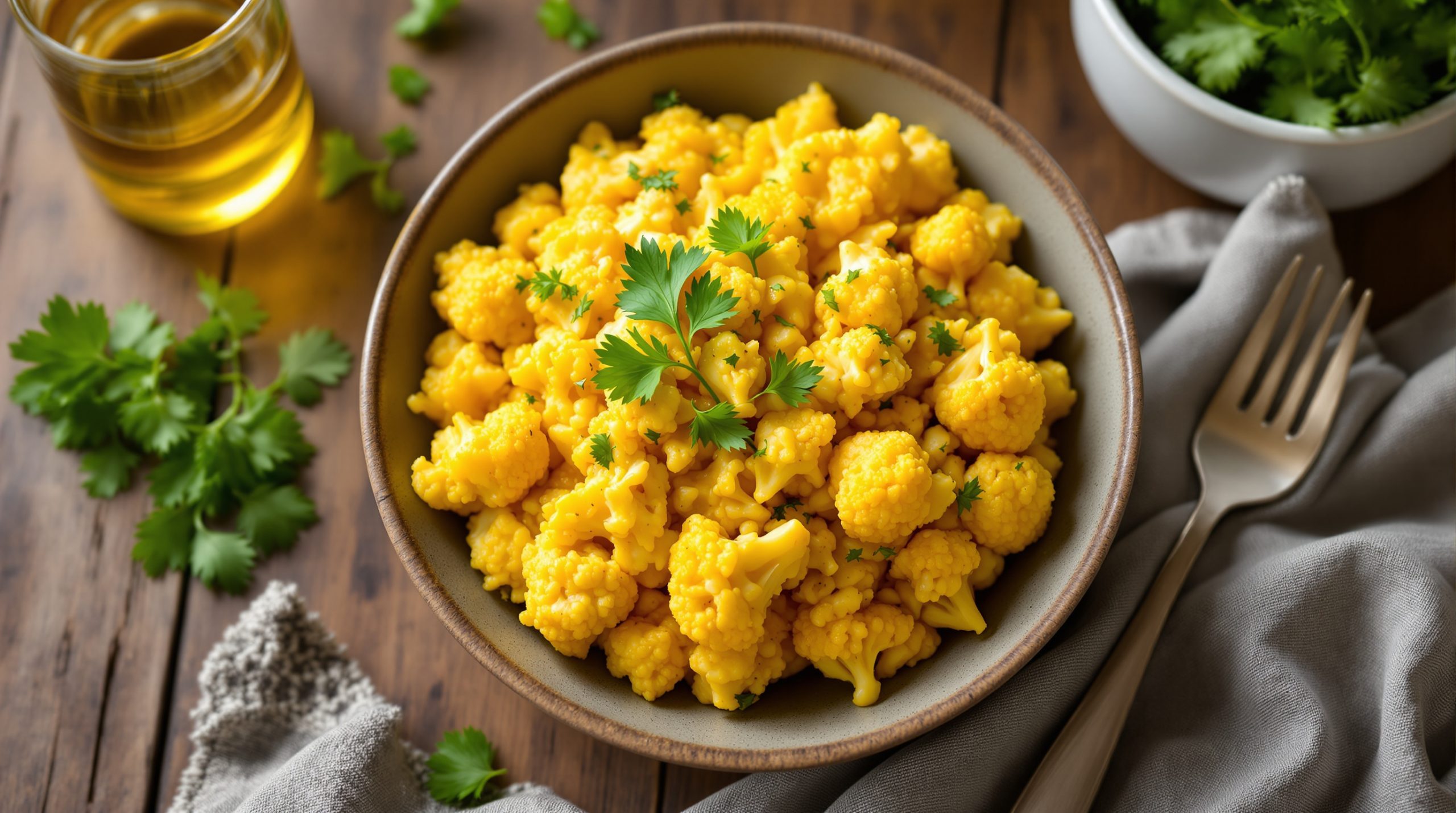 Curry-Sauerkraut mit Blumenkohl