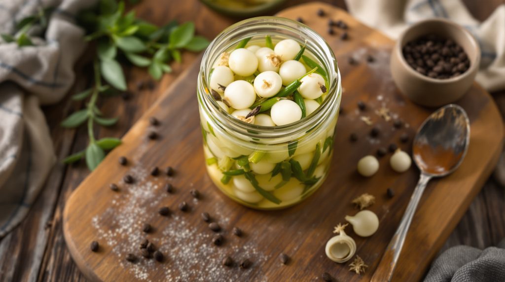 Fermentierte Frühlingszwiebeln