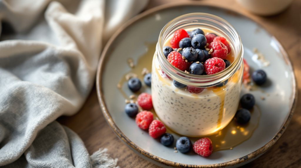 Kefir-Overnight-Oats mit Beeren