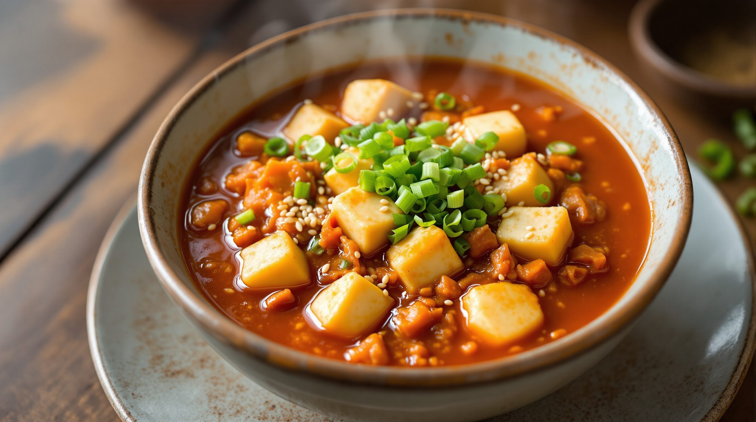 Kimchi-Suppe mit Tofu