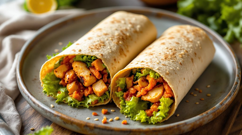 Kimchi-Wrap mit Hähnchen