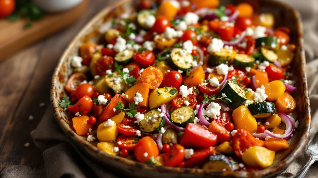 Ofengemüse mit Feta vom Blech