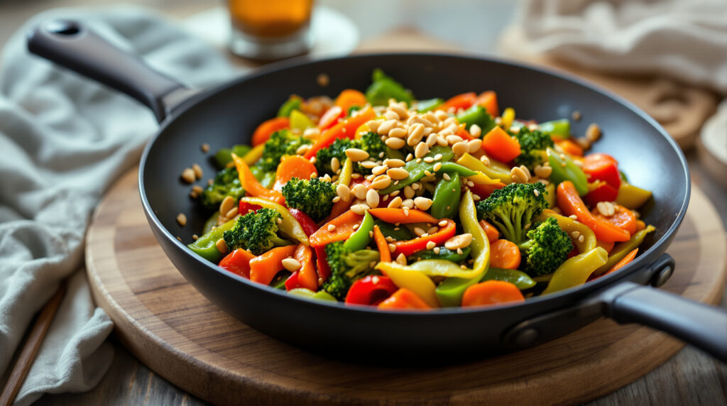 Asia-Wok-Gemüse mit Cashewkernen