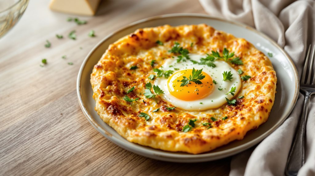 Buchweizen-Galette mit Ei und Käse