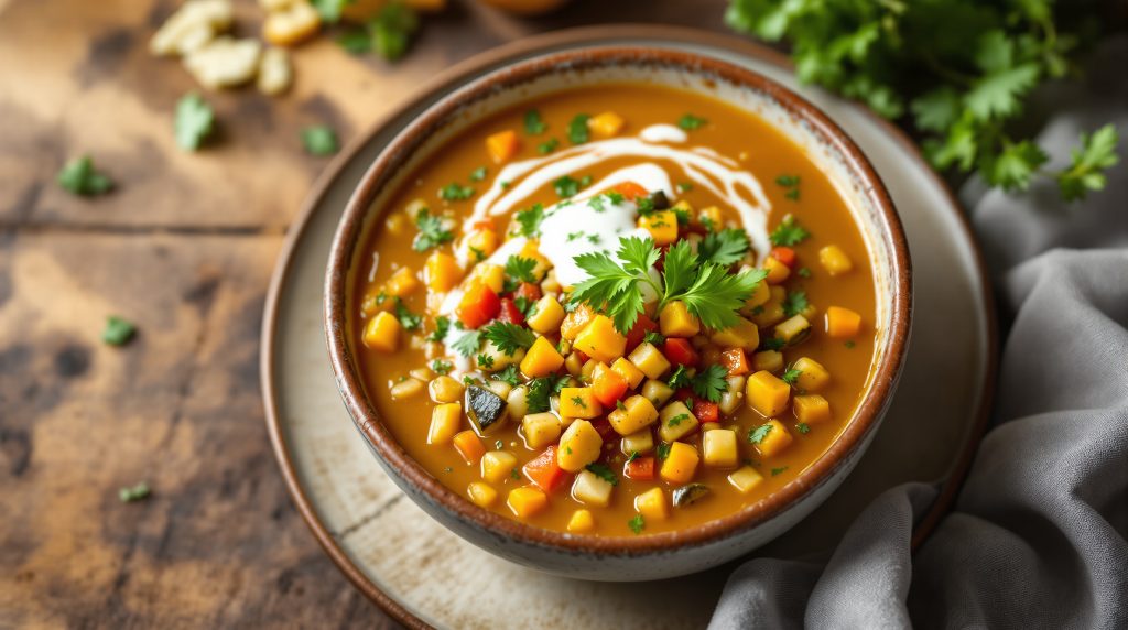 Dinkelsuppe mit Gemüse
