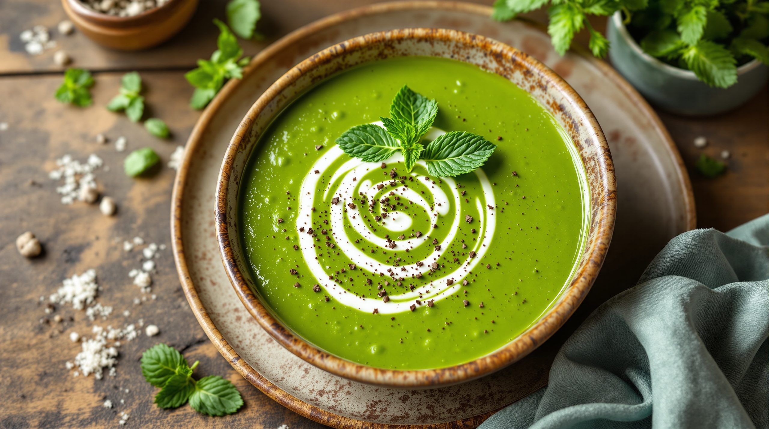 Erbsen-Minz-Suppe