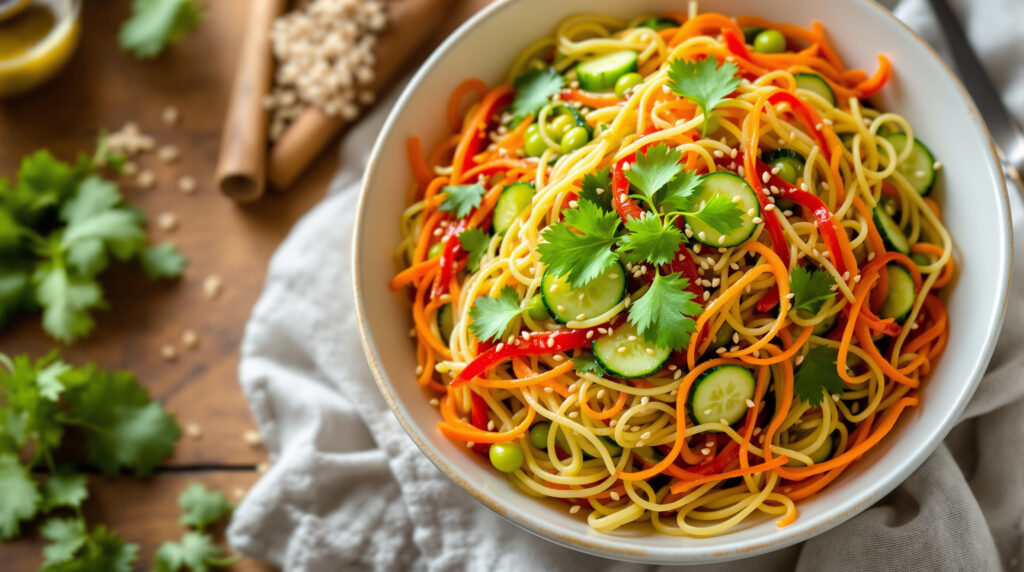 Glasnudelsalat mit Gemüse