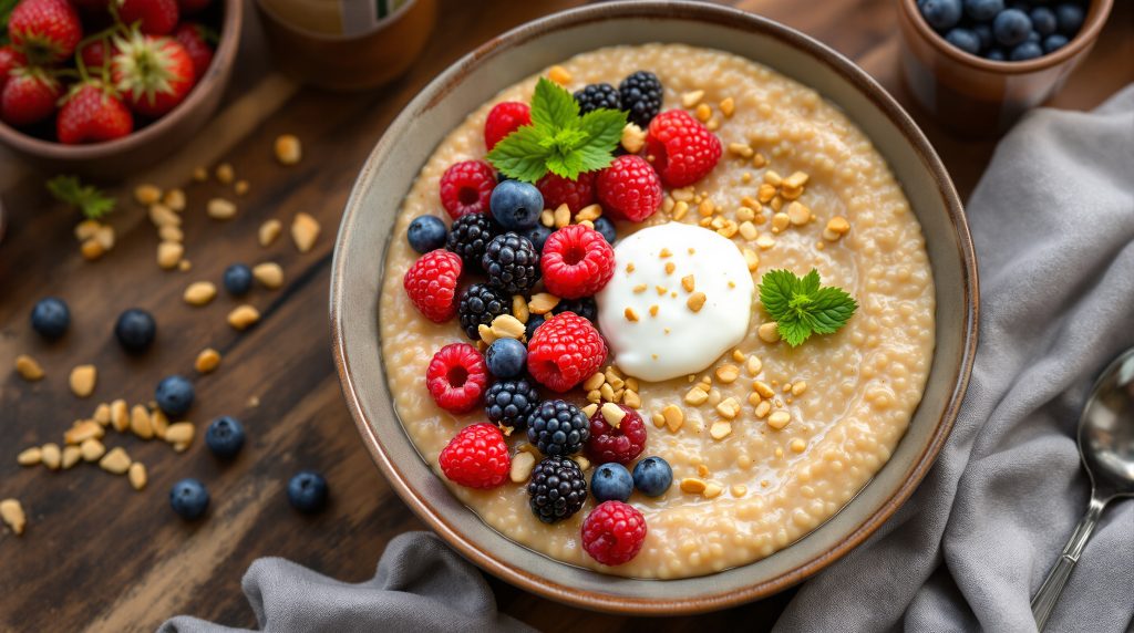 Hirsebrei mit Beeren
