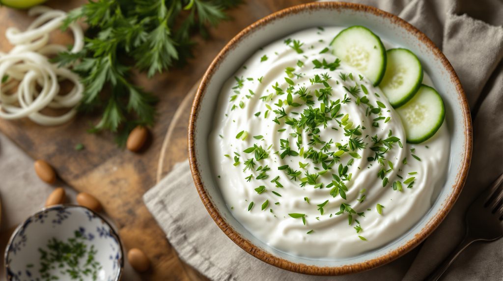 Joghurt-Kaltschale mit Kräutern