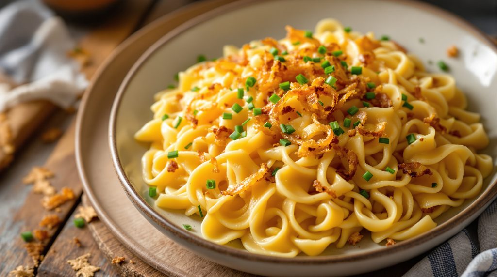 Käsespätzle mit Röstzwiebeln