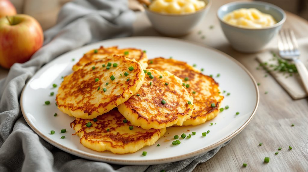 Kartoffelpuffer mit Apfelmus