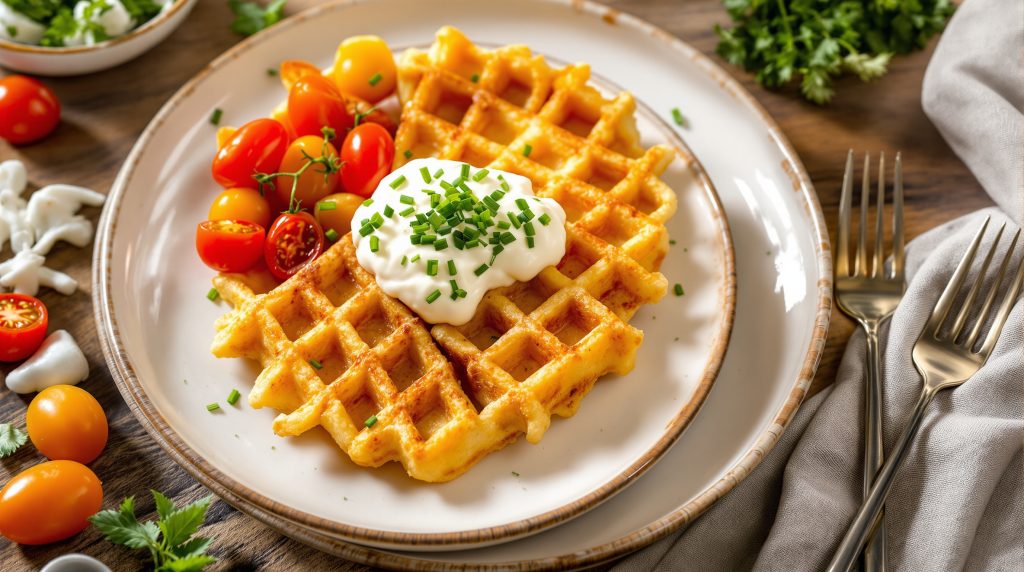 Kartoffelwaffeln mit Quark