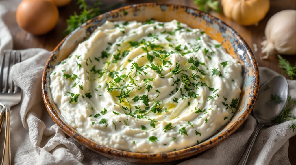 Kefir-Tzatziki mit Gurke und Knoblauch