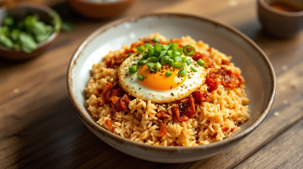 Kimchi-Fried-Rice mit Blumenkohlreis