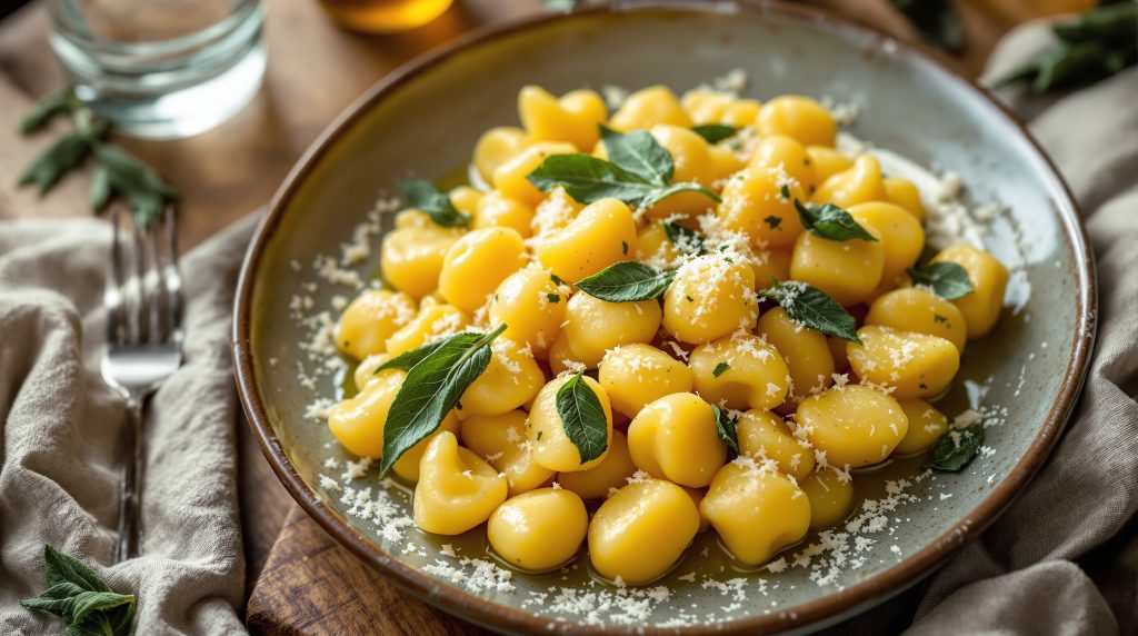 Kürbis-Gnocchi mit Salbeibutter