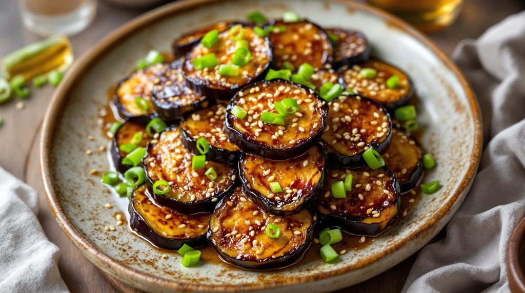 Miso-Glasiertes Auberginen-Gericht