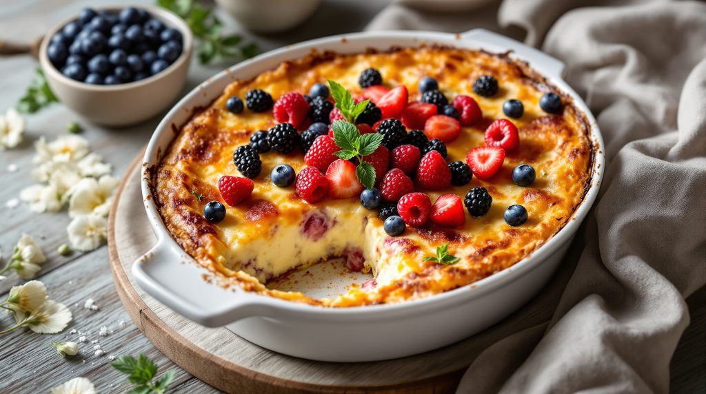 Quarkauflauf mit Beeren