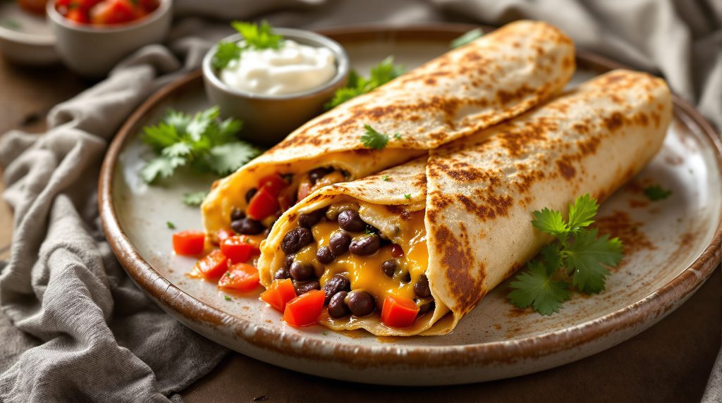 Quesadilla mit Bohnen und Käse