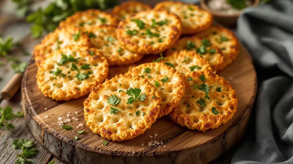 Sauerteig-Crackers mit Kräutern