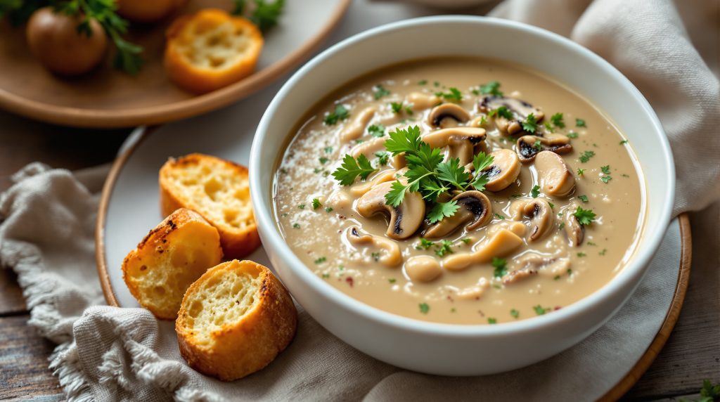 Steinpilzsuppe mit Petersilie