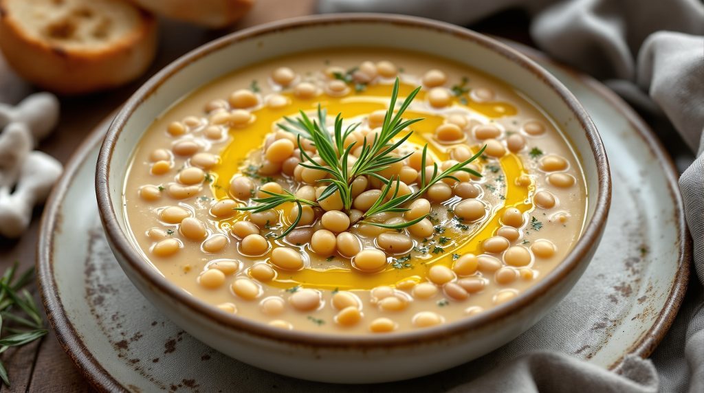 Weiße-Bohnen-Suppe mit Rosmarin