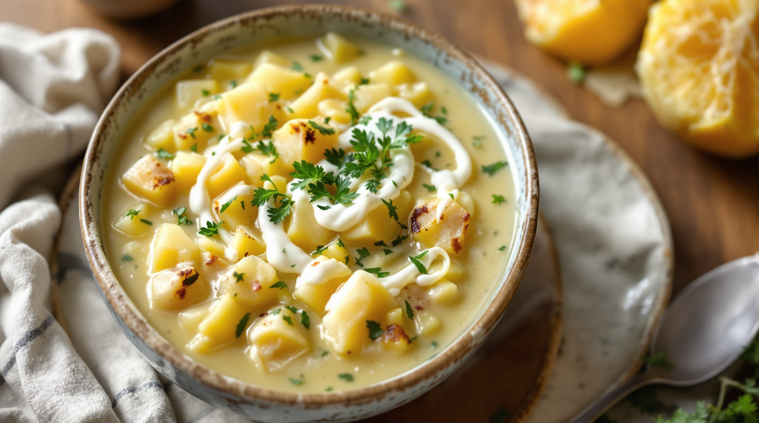 Wirsingsuppe mit Kartoffeln