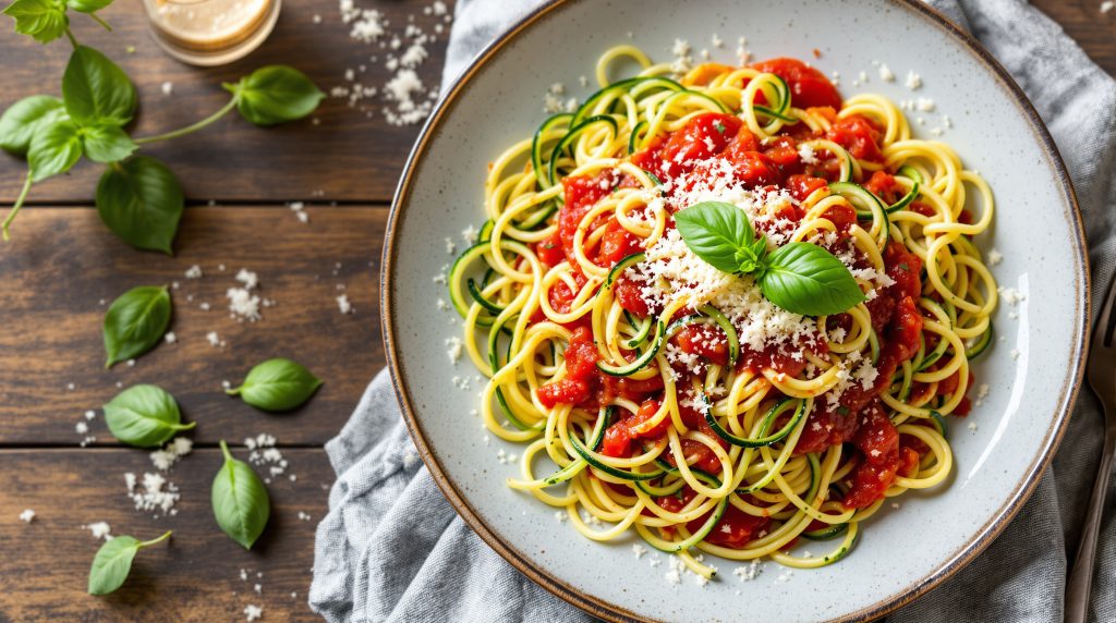 Zoodles mit Tomatensauce