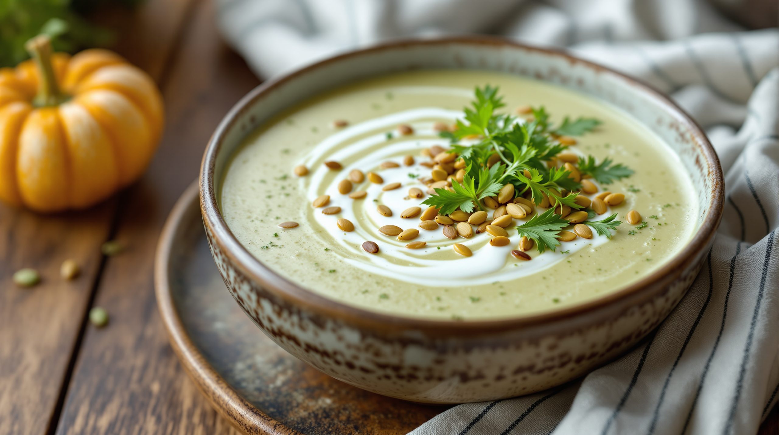 Zucchini-Suppe mit Kräutern